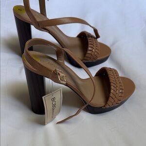 BCBG Brown Strappy Heels